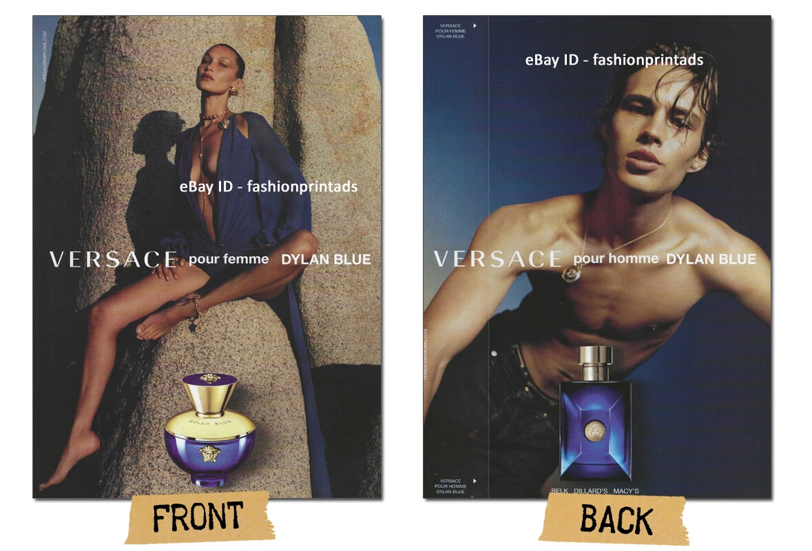 VERSACE Fragrance 2 Pg Magazine PRINT AD 2020 2021 BELLA HADID