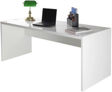 SCRIVANIA BIANCA LACCATA ELEGANTE KIT UFFICIO STUDIO MODERNA SR6132 L180h73p69