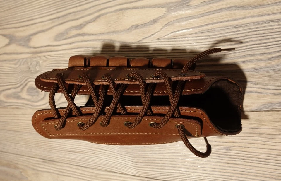 Leather Shotgun Shell Cartridge Buttstock Holder Cheek Rest Padded - 12 & 20 ga - Image 4 of 4