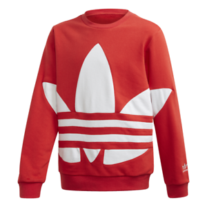 Felpa Adidas BG Trefoil Crew Felpa Bambini FS1853 Lus Red White tg 9/10 anni  | eBay