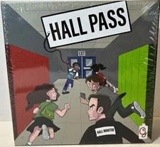 Hall Pass (Rare) ~ for 2-4 players ~ Ages 10+ ~ by Glue Guy Games ~New & Sealed
