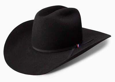 Resistol 4X Statler Wright Western Felt Cowboy Hat (Black) RWSTAT-RB4207