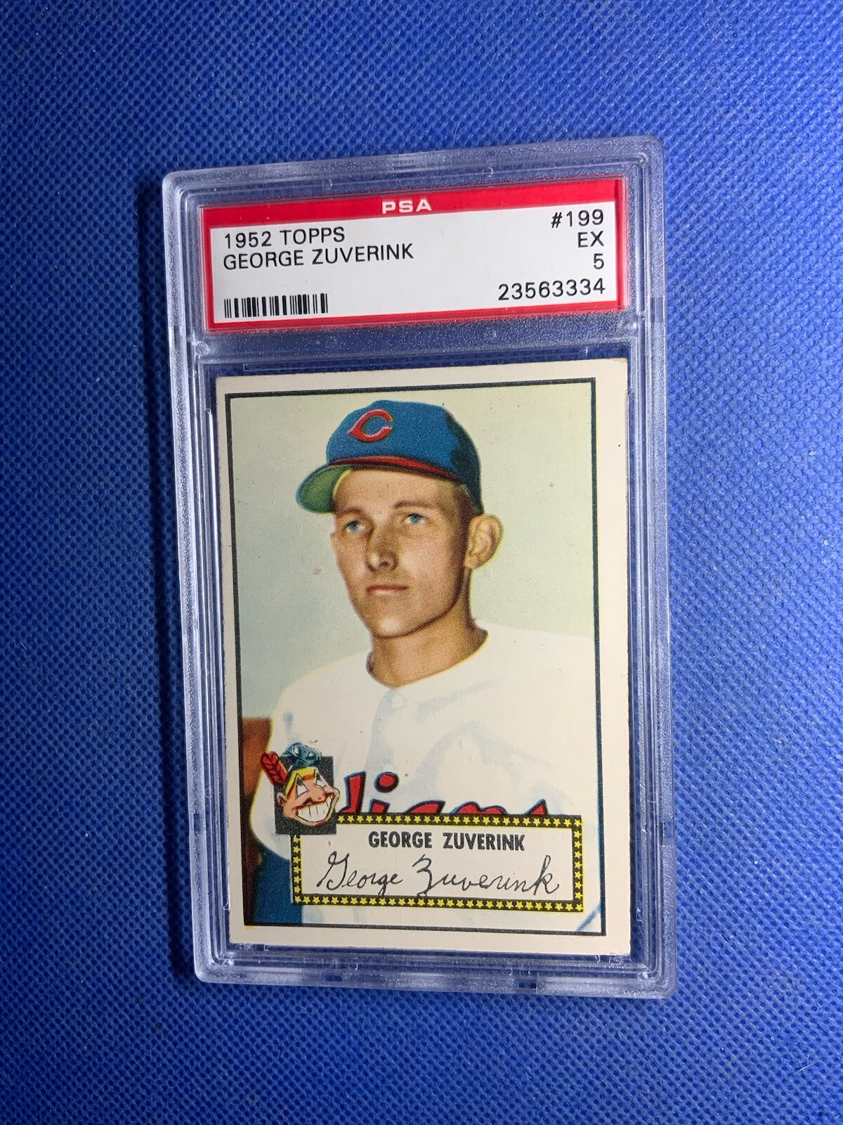 1952 Topps #199 George Zuverink Indians PSA 5