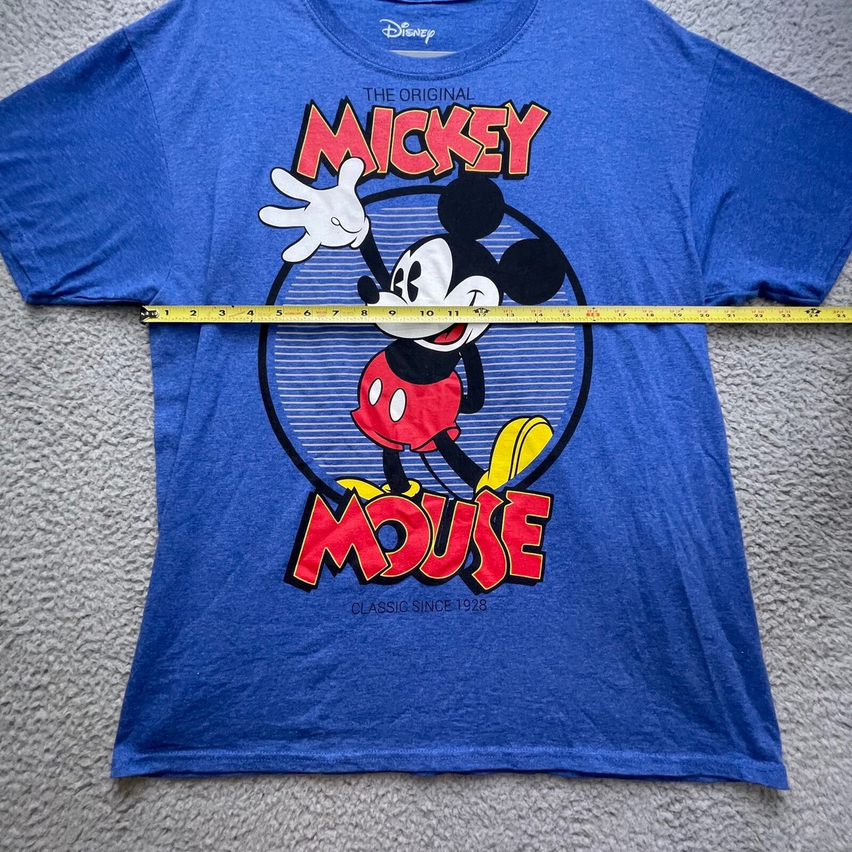 Disney Mickey Mouse Adults Mens Blue T Shirt Disney Size Large | eBay