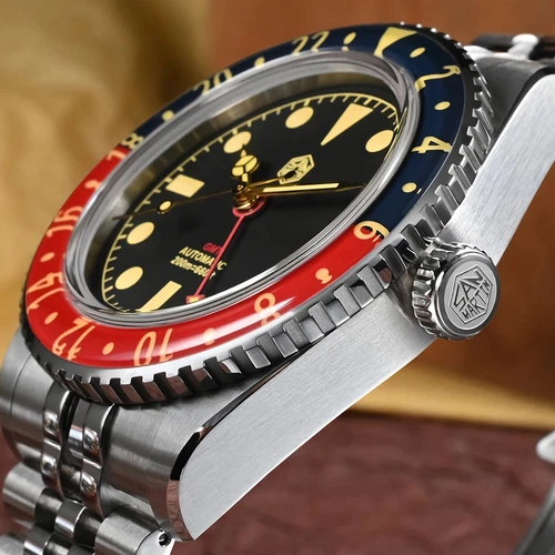 SAN MARTIN SN0005-G-B1 GMT Automatik Edelstahl 40 mm 20 ATM Herren Taucheruhr - Bild 11 von 29