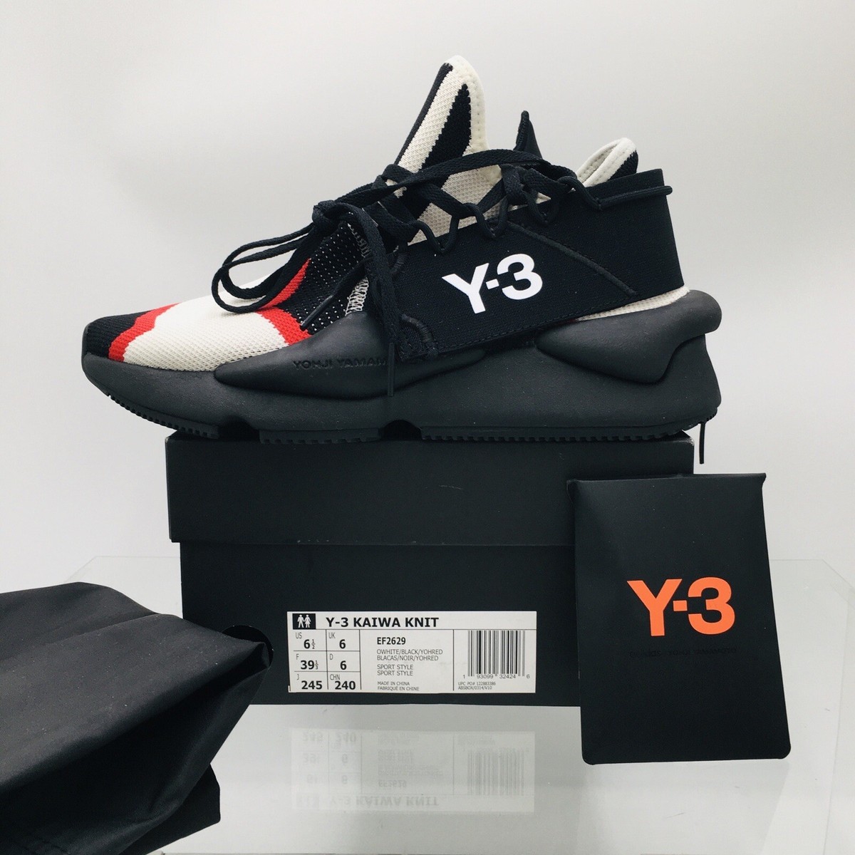 adidas Y-3 Kaiwa Knit Off White / Black - Women's Size US 7.5 M | eBay