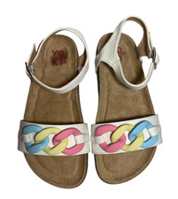 YOKI GIRLS  Flat Sandal with Ankle Strap WHITE  MODEL GIENNA SIZE 3