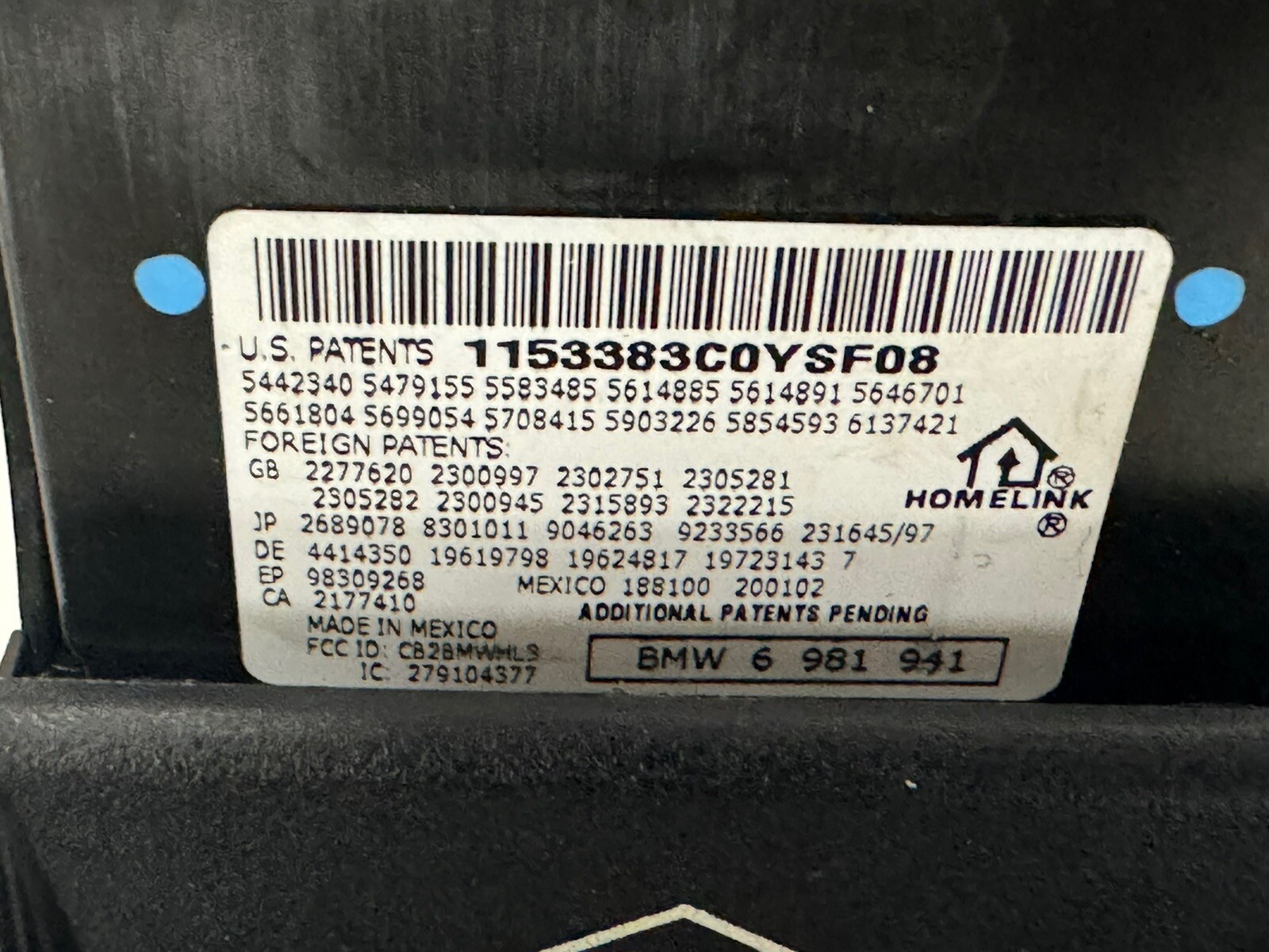 BMW X5 E53 Homelink Garage Door Opener Switch 95/07 for sale 