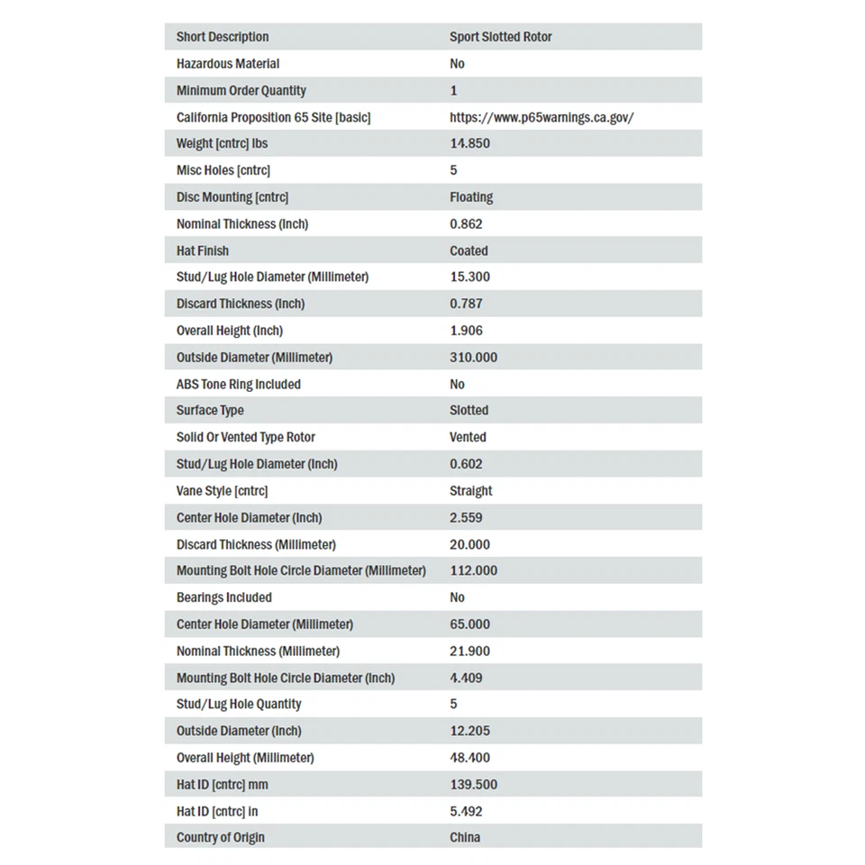 Rotor de freno de disco StopTech Sport ranurado trasero izquierdo para Audi A3, Seat Leon, VW GTI Foto 3 de 4