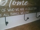 Decorative Hanging Wall Sign Plaque w/ Four Hooks * "Home" Themed (Brand New! — photo 4