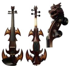 NEW model crazy -1 SONG carved dragon head 4/4 electric violin,solid wood