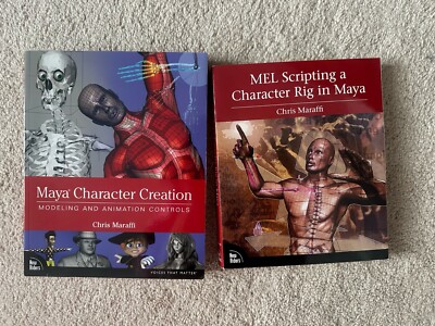 Lot of 2 MEL books. Scripting a Character Rig + Maya Creation by Maraffi. PB, VG