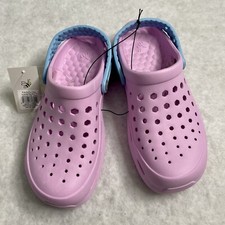 JoyBee Girl  s Slip-On Clogs Lavender  Sky Blue Sz J5 NWT