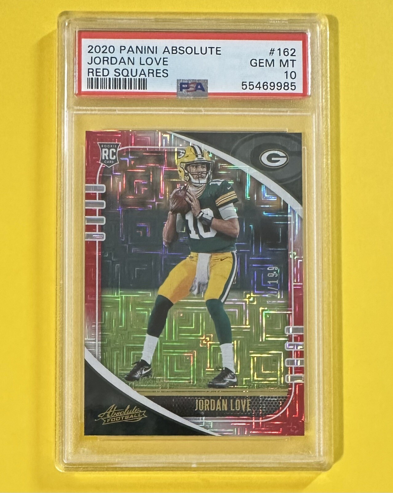 Jordan Love Panini Absolute #162 Red Square