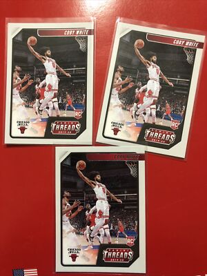Coby White 2019-20 Panini Chronicles Threads Rookie Card RC Chicago Bulls