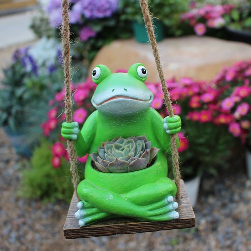 1x Mini Vasi Fiori Rana Simulazione da Parete in Resina Casa Giardino Decorazione Parete - Foto 15 di 18