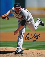 BRETT OBERHOLTZER   HOUSTON ASTROS   ACTION SIGNED 8x10