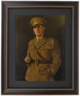 Framed Portrait of General Douglas MacArthur by Emil Hermann. 2 Sizes.