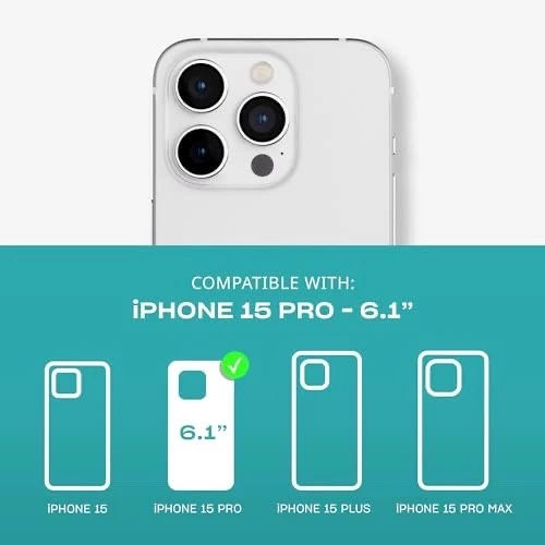 Tech21 Evo Sparkle Case for iPhone 15 Pro - Compatible with MagSafe - Impact Pro - Image 3 of 4