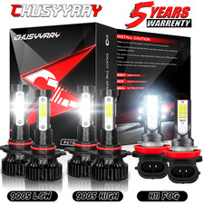 9005 H11 Led Headlight High Low Beam Fog Light Bulbs Conversion Combo Kit 9005 H11 Led Headlight High Low Beam Fog Light Bulbs Conversion Combo Kit