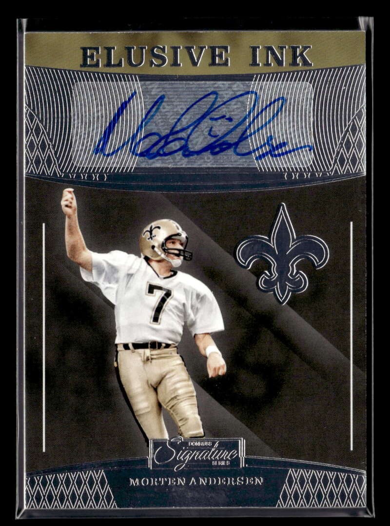 2016 Donruss Signature Series Morten Andersen Elusive Ink Auto Autograph UX8776