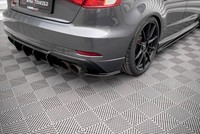 Diffusor Flaps Passend FüR Audi S3 Sportback 8V FL Schwarz Matt