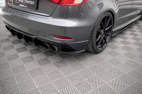 Diffusor Flaps Passend FüR Audi S3 Sportback 8V FL Schwarz Matt-image