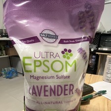 SaltWorks Ultra Epsom Lavender Bath Salts 5 lb All Natural Magnesium Sulfate