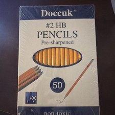 Premium Yellow Pre-Sharpened Bulk 2 Pencils With Erasers Wood 3PACK of50 each 