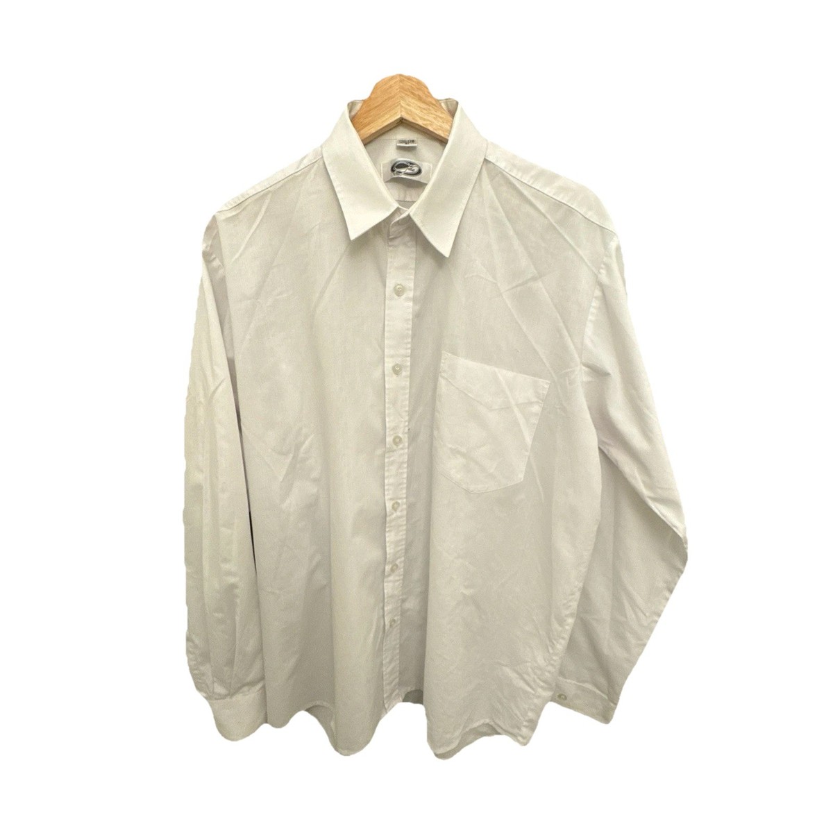 Gala Men's White Dress Shirt 41 (16) Classic Fit, 65% Polyester 35% Cotton  | eBay