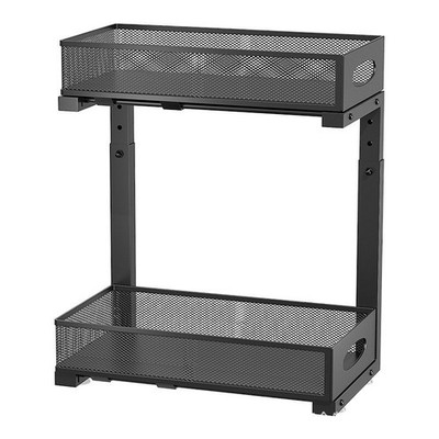 2 Tier Pull Out Regal unter Waschbecken Lagerung für Küche höhenverstellbar