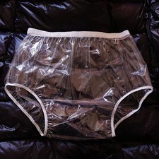 Adult Incontinence Pull-on Plastic Pants Reusable Transparent Diaper Cover 5XL