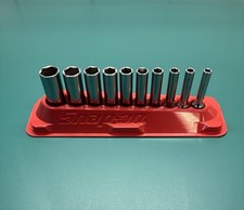 Snap On 110stmy Deep Socket Set 14 Drive Sae 6 Point With Red Tray Made In Usa