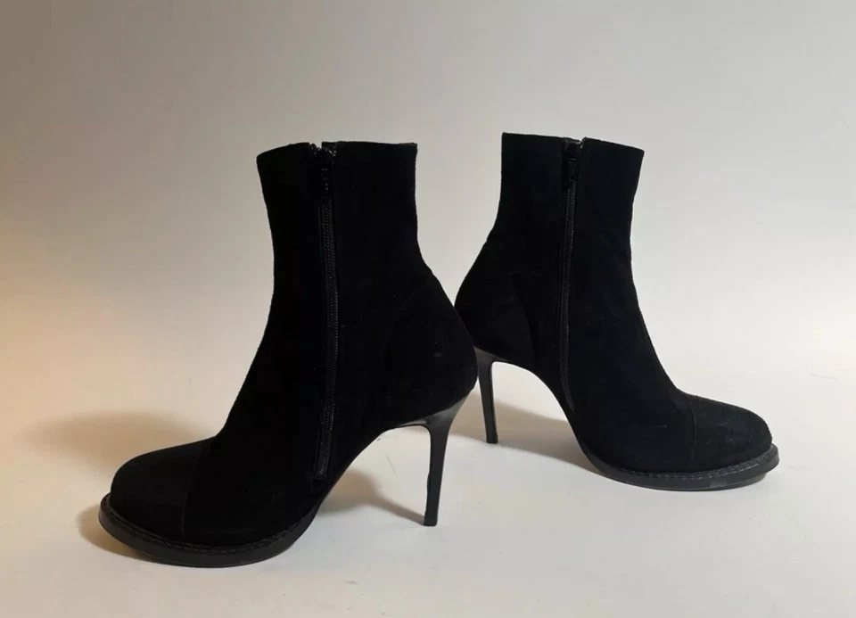 ANNE DEMEULEMEESTER Size38.5 STILETTO ANKLE BOOTS BLACK SUEDE Size 8.5 - Image 2 of 4