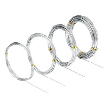 4 Pcs Aluminum Craft Wires, 3mm X 10m, 2mm X 5m, 1.5mm X 5m, 1mm X 5m,5091