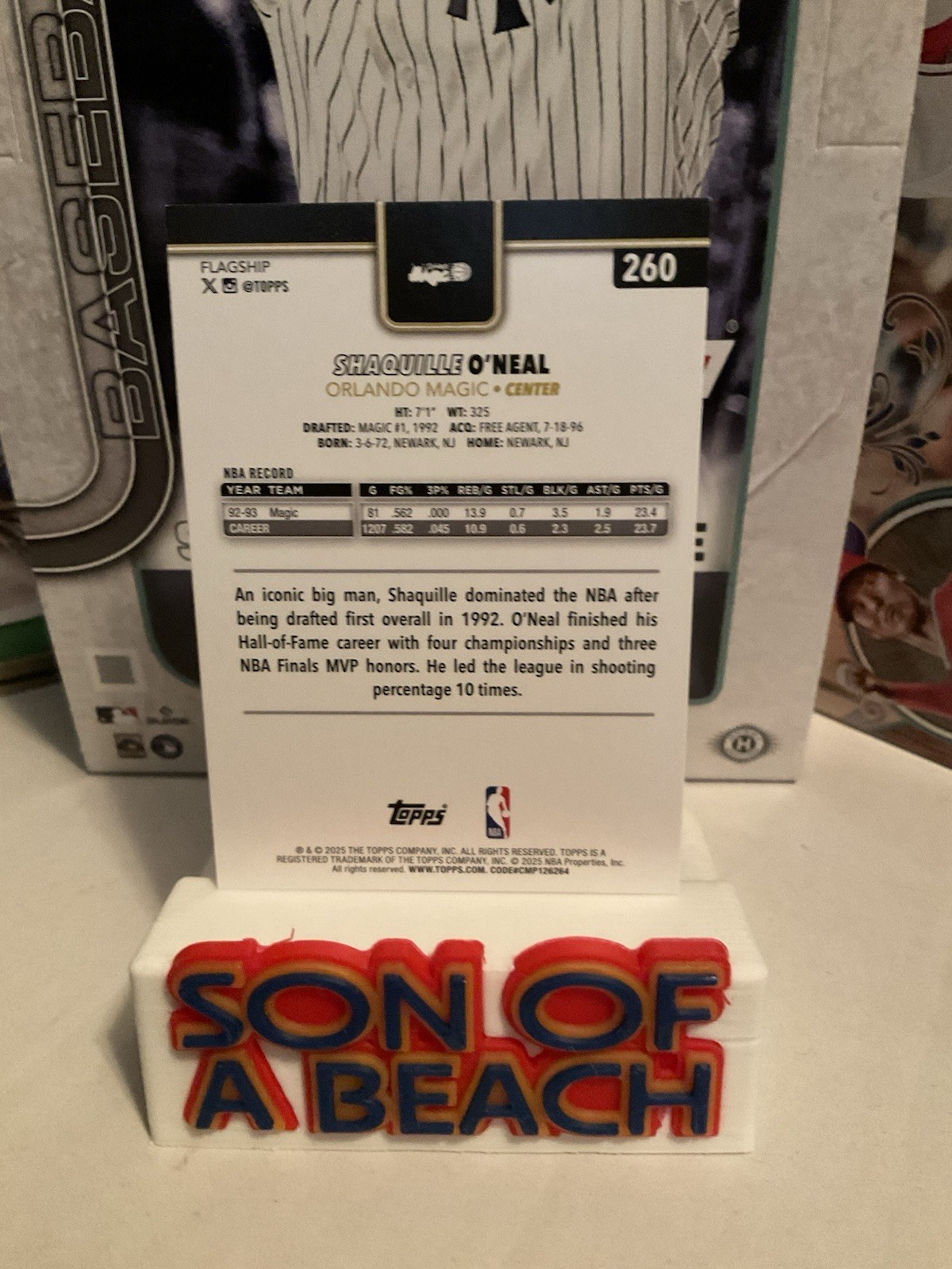 2025 Topps Flagship - Shaquille O'Neal - Black Out Parallel SP - Magic