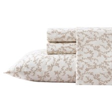 Laura Ashley - Flannel Sheets King Size Anti-Pilling Wrinkle Resistant Cotton