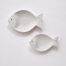 2PC Beach Decor - Fish Hanging Wall Art, Coastal Ocean Decor for Bathroom, P...