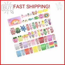 Hair Clips, Funtopia 100 Pcs Cute Snap Clips Barrettes for Women Teens Girls Kid