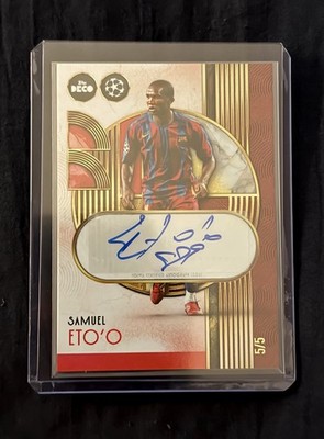 Topps Deco 2025/26 UEFA Club Competitions Samuel Eto'o FC Barcelona Auto 5/5