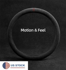 15 Inch Car Steering Wheel Cover All Seasons Anti-skid Suede Black Protector Usa 15 Inch Car Steering Wheel Cover All Seasons Anti-skid Suede Black Protector Usa