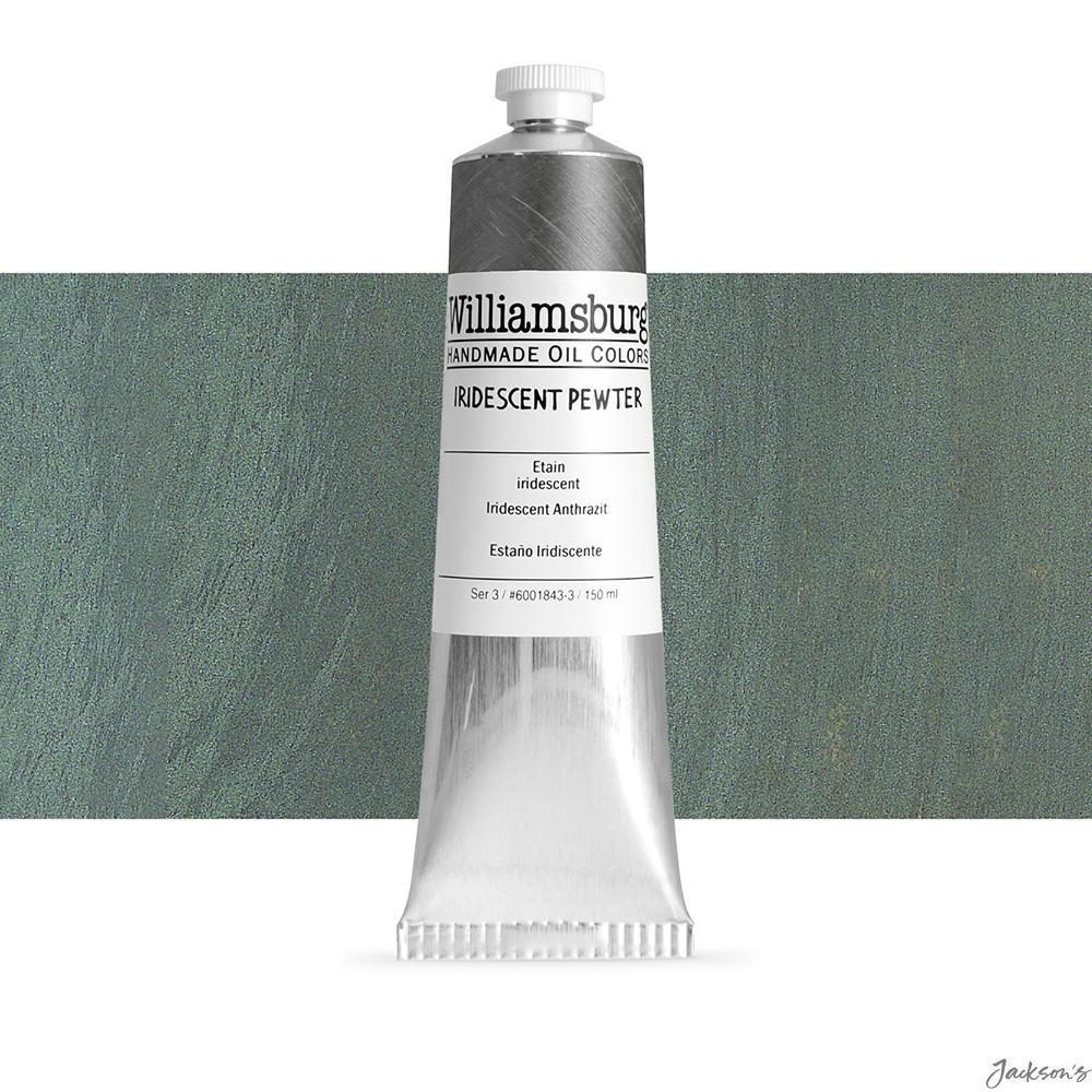 Williamsburg Oil Paint Premium Linseed Oil 150ml Iridescent Pewter Artists Co...