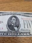 SERIES 1928 RED SEAL $5 BILL  D15122461A — photo 4
