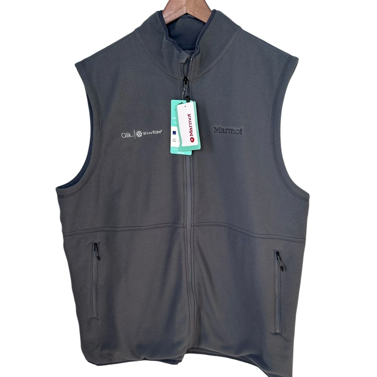 Marmot Mens Rocklin Fleece Vest Full Zip XXLT Steel Onyx Gray Company Logo NWT
Opens in a new window