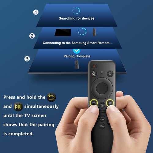 Rechargeable Voice Remote for Samsung OLED Neo QLED Crystal UHD Frame Solar C... - Picture 7 of 9