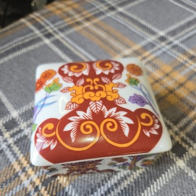 Vintage Japan Imari Stil Schmuckstück / Schmuck Porzellan Schatulle