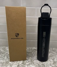 PORSCHE Thermo Drink Bottle - Black - New In Box - 550ml/18.6 fl oz
