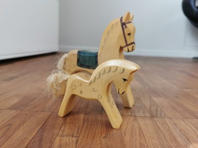 2x Ostheimer Pferd Pony Zircuspferd für Ballerina Reitern Vintage 80er 90er TOP!