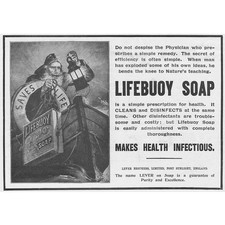 LIFEBUOY SOAP Seaman Theme - Edwardian Advertisement 1907