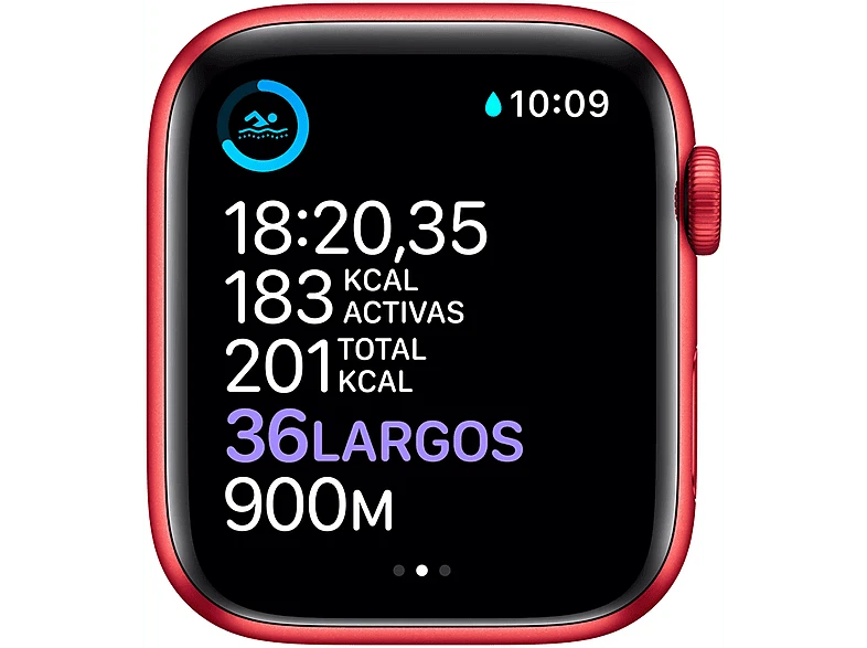 Apple Watch Series 6 (PRODUCT)RED, GPS+CELL, 44 mm, Caja de aluminio en rojo, Co - Imagen 4 de 4